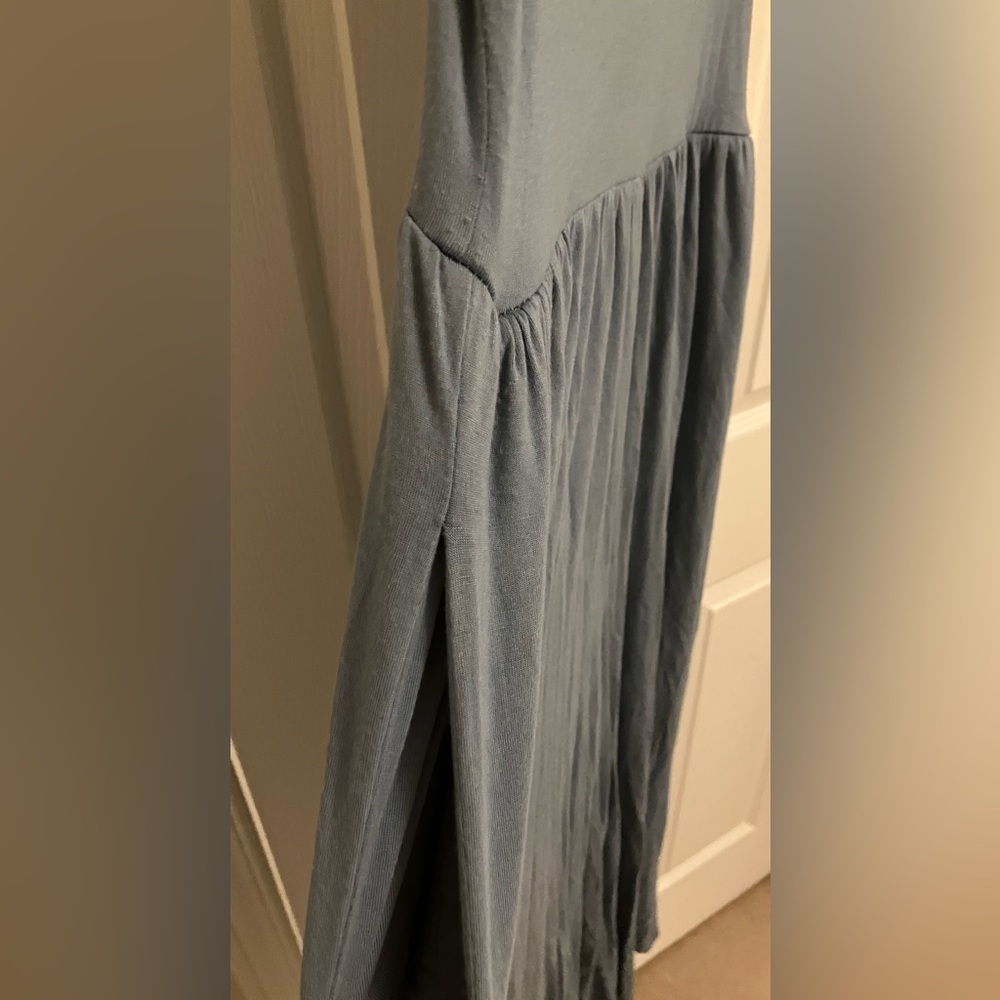 Soft Light Blue Romper with Pockets - Picture 4 of 5